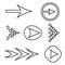 Icon Set of Flat Arrows