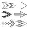Icon Set of Flat Arrows