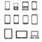 Icon set of mobile,tablet device for communication