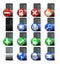 Icon set of office server computer