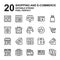 Icon Set of Shopping and E-Commerce. Outline style icon vector. Editable Stroke and Pixel perfect