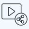 Icon Share. related to Podcast symbol. line style. simple design editable. simple illustration