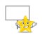 An icon of shiny star mascot design style bring a board