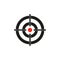 Icon shooting at a target. Simple vector illustration on a white background