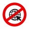 Icon, sign, symbol and pictogram of ban, forbid and prohibition of internet.