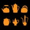 icon silhouette Kettles,VECTOR