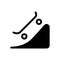 Icon of skateboard. Simple illustration. Outline icon on white background.