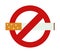 Icon smoking ban illustrated