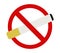 Icon smoking ban illustrated