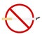 Icon smoking ban illustrated