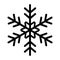 Icon snowflake black