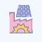 Icon Solar Powered Factory. related to Solar Panel symbol. doodle style. simple design illustration