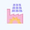 Icon Solar Powered Factory. related to Solar Panel symbol. flat style. simple design illustration