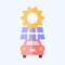 Icon Solar Vehicle. related to Solar Panel symbol. flat style. simple design illustration