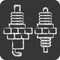 Icon Spark Plug. related to Racing symbol. chalk Style. simple design editable. simple illustration