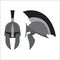 Icon spartan helmet, silhouette greek warrior, gladiator, legionnaire, heroic soldier