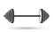 Icon of a sports dumbbell. Vector on white background.