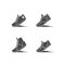 Icon sports shoes set.