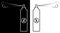 Icon, spray bottle insect repellent. Fighting dangerous parasites. Isolated black white vector