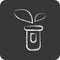 Icon Sprout. related to Flora symbol. chalk Style. simple illustration. plant. Oak. leaf. rose