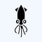 Icon Squid. suitable for Meat. glyph style. simple design editable. design template vector. simple illustration