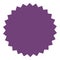 Icon of starburst, sunburst badge,label, sticker. Purple, lilac, violet color.