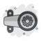 Icon Steering Gearbox. related to Car Maintenance symbol. comic style. simple design editable. simple illustration