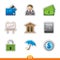 Icon sticker set - finance