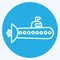 Icon Submarine. suitable for Education symbol. blue eyes style. simple design editable. design template vector. simple