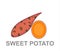 Icon Sweet potato whole and section