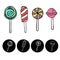 Icon. symbol. Vector lollipops in the style of doodle