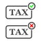 Icon Tax Sign. Tax Included and Excluded. Pixel perfect.