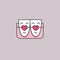 Icon teeth with hearts