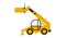 Icon telehandler. Construction machinery. Vector illustration. Sleek style.