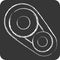 Icon Timing Belt. related to Car Parts symbol. chalk Style. simple design editable. simple illustration