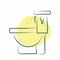 Icon Toilet. related to Building Material symbol. Color Spot Style. simple design editable. simple illustration