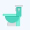 Icon Toilet. related to Building Material symbol. flat style. simple design editable. simple illustration
