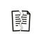 Icon of the torn document . Simple vector illustration