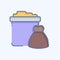Icon Trash. related to Picnic symbol. doodle style. simple design editable. simple illustration