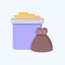 Icon Trash. related to Picnic symbol. flat style. simple design editable. simple illustration