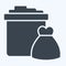 Icon Trash. related to Picnic symbol. glyph style. simple design editable. simple illustration