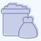 Icon Trash. related to Picnic symbol. two tone style. simple design editable. simple illustration