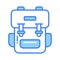 An icon of traveling backpack, cute rucksack vector in modern style