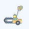 Icon Trencher. related to Construction Vehicles symbol. doodle style. simple design editable. simple illustration