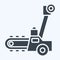 Icon Trencher. related to Construction Vehicles symbol. glyph style. simple design editable. simple illustration