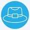 Icon Trilby. related to Hat symbol. blue eyes style. simple design editable. simple illustration