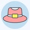 Icon Trilby. related to Hat symbol. color mate style. simple design editable. simple illustration