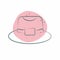 Icon Trilby. related to Hat symbol. Color Spot Style. simple design editable. simple illustration