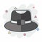 Icon Trilby. related to Hat symbol. comic style. simple design editable. simple illustration