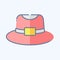 Icon Trilby. related to Hat symbol. doodle style. simple design editable. simple illustration